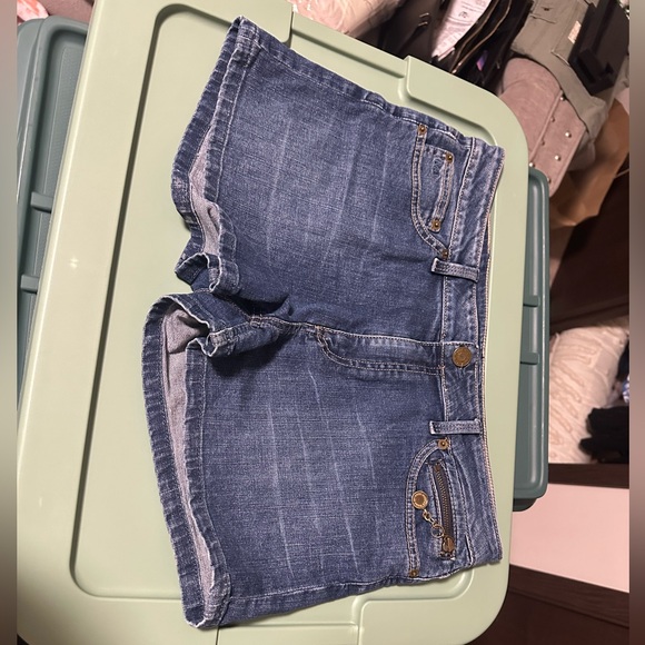 Y2K style Marc by Marc Jacobs denim shorts gold zipper detail designer size 12 - Picture 7 of 11